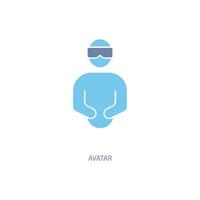 avatar concept line icon. Simple element illustration. avatar concept outline symbol design. vector