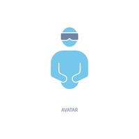 avatar concept line icon. Simple element illustration. avatar concept outline symbol design. vector