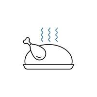 chicken concept line icon. Simple element illustration. chicken concept outline symbol design. vector