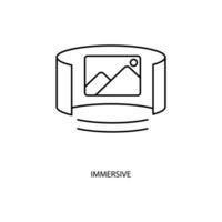 immersive concept line icon. Simple element illustration. immersive concept outline symbol design. vector