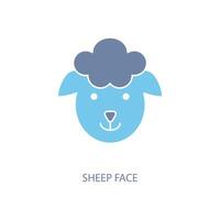 sheep face concept line icon. Simple element illustration. sheep face concept outline symbol design. vector