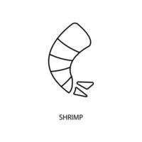 shrimp concept line icon. Simple element illustration. shrimp concept outline symbol design. vector