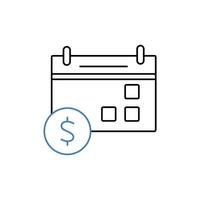 payday loan concept line icon. Simple element illustration. payday loan concept outline symbol design. vector