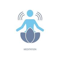meditation concept line icon. Simple element illustration.meditation concept outline symbol design. vector