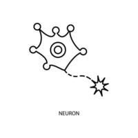 neuron concept line icon. Simple element illustration.neuron concept outline symbol design. vector