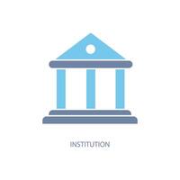 institution concept line icon. Simple element illustration. institution concept outline symbol design. vector