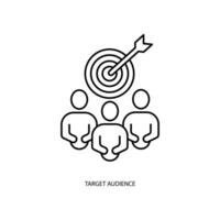 target audience concept line icon. Simple element illustration. target audience concept outline symbol design. vector
