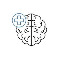 neurology concept line icon. Simple element illustration.neurology concept outline symbol design. vector