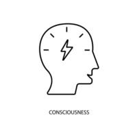 consciousness concept line icon. Simple element illustration. consciousness concept outline symbol design. vector