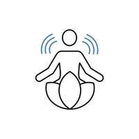 meditation concept line icon. Simple element illustration.meditation concept outline symbol design. vector