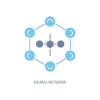 neural network concept line icon. Simple element illustration.neural network concept outline symbol design. vector