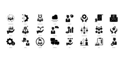 Customer relationship management icons set. Set of editable stroke icons.Vector set of Customer relationship management vector