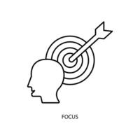 focus concept line icon. Simple element illustration.focus concept outline symbol design. vector