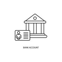 bank account concept line icon. Simple element illustration. bank account concept outline symbol design. vector