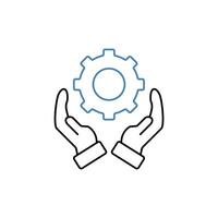 service concept line icon. Simple element illustration. service concept outline symbol design. vector