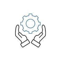 service concept line icon. Simple element illustration. service concept outline symbol design. vector