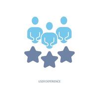 user experience concept line icon. Simple element illustration. user experience concept outline symbol design. vector