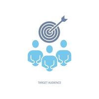 target audience concept line icon. Simple element illustration. target audience concept outline symbol design. vector