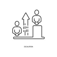 escalation concept line icon. Simple element illustration. escalation concept outline symbol design. vector