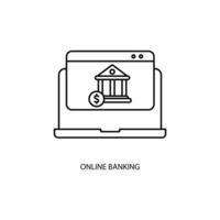 online banking concept line icon. Simple element illustration. online banking concept outline symbol design. vector