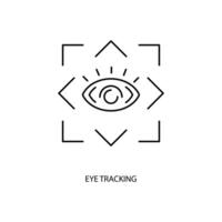 eye tracking concept line icon. Simple element illustration. eye tracking concept outline symbol design. vector