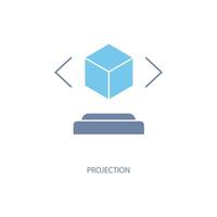 projection concept line icon. Simple element illustration. projection concept outline symbol design. vector