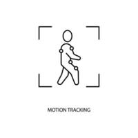 motion tracking concept line icon. Simple element illustration. motion tracking concept outline symbol design. vector