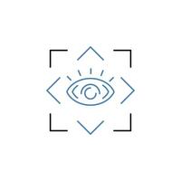 eye tracking concept line icon. Simple element illustration. eye tracking concept outline symbol design. vector