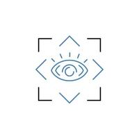 eye tracking concept line icon. Simple element illustration. eye tracking concept outline symbol design. vector