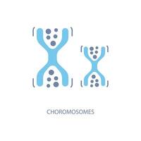 choromosomes concept line icon. Simple element illustration. choromosomes concept outline symbol design. vector