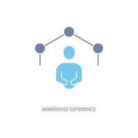 immersivee experience concept line icon. Simple element illustration. immersivee experience concept outline symbol design. vector