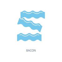 bacon concept line icon. Simple element illustration. bacon concept outline symbol design. vector