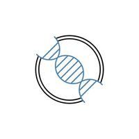 dna concept line icon. Simple element illustration. dna concept outline symbol design. vector