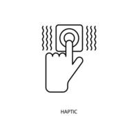 haptic concept line icon. Simple element illustration. haptic concept outline symbol design. vector