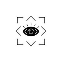 eye tracking concept line icon. Simple element illustration. eye tracking concept outline symbol design. vector