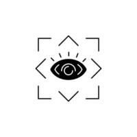 eye tracking concept line icon. Simple element illustration. eye tracking concept outline symbol design. vector