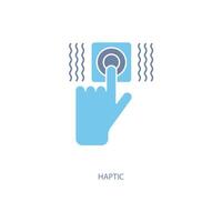 haptic concept line icon. Simple element illustration. haptic concept outline symbol design. vector