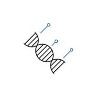 gene concept line icon. Simple element illustration. gene concept outline symbol design. vector