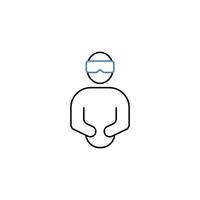 avatar concept line icon. Simple element illustration. avatar concept outline symbol design. vector