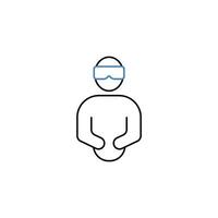 avatar concept line icon. Simple element illustration. avatar concept outline symbol design. vector