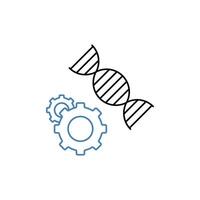 gene therapy concept line icon. Simple element illustration. gene therapy concept outline symbol design. vector