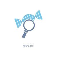 research concept line icon. Simple element illustration. research concept outline symbol design. vector