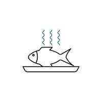 fish concept line icon. Simple element illustration. fish concept outline symbol design. vector