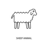 sheep animal concept line icon. Simple element illustration. sheep animal concept outline symbol design. vector