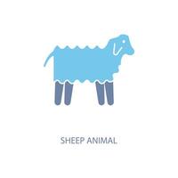 sheep animal concept line icon. Simple element illustration. sheep animal concept outline symbol design. vector