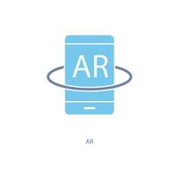 ar concept line icon. Simple element illustration. ar concept outline symbol design. vector