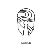 salmon concept line icon. Simple element illustration. salmon concept outline symbol design. vector