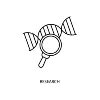 research concept line icon. Simple element illustration. research concept outline symbol design. vector