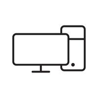 monitor  icon vector design template