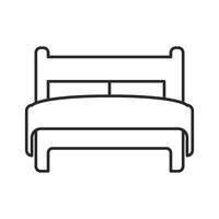 double bed  icon vector design template